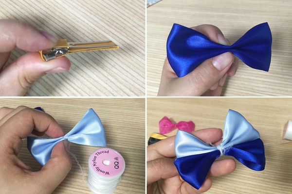 褶皱纸发饰蝴蝶结,怎么做立体蝴蝶结头饰教程