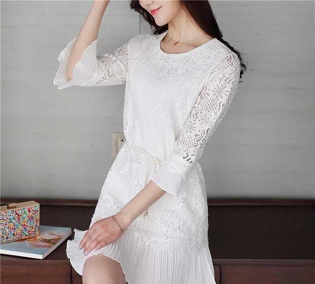 今年最流行的春款长袖连衣裙搭配,春秋长袖连衣裙小清新减龄