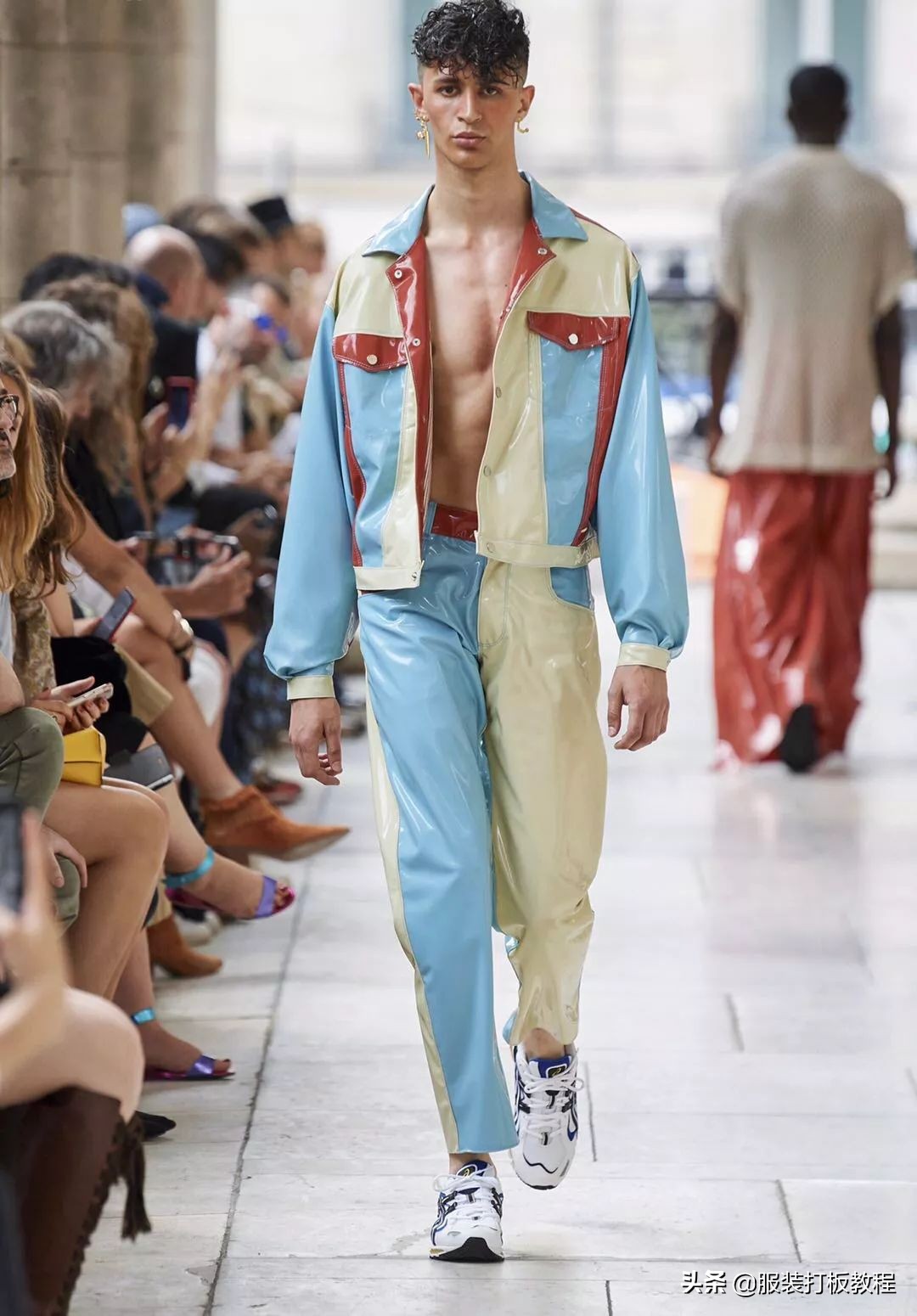 拼接设计潮流套装,拼接服装系列款式图大全