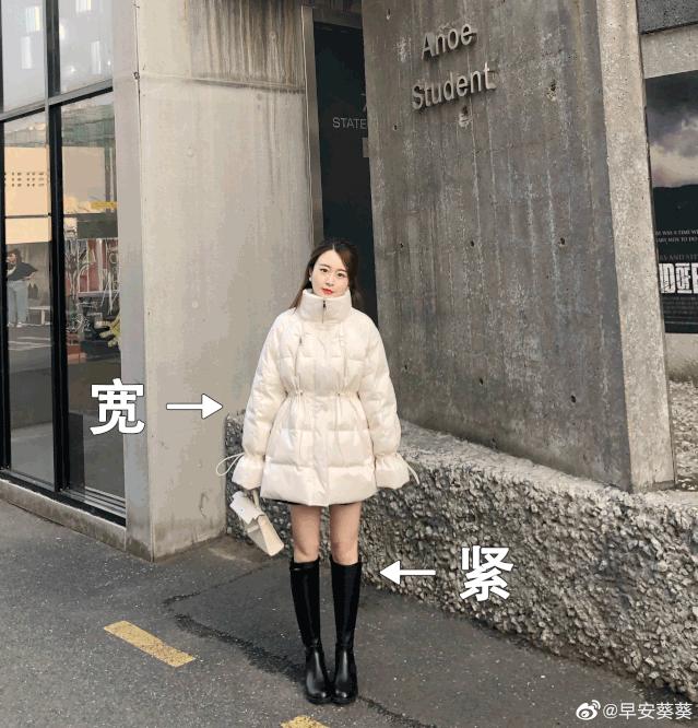 长靴子穿搭女秋冬小个子,卡其色长靴子搭配秋冬小个子