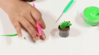 手工卡纸仙人掌盆栽幼儿园,仙人掌手工制作卡纸立体小学生