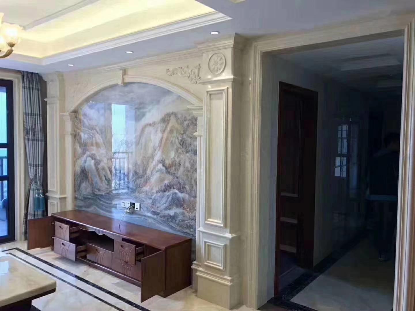 电视背景墙是贴石材还是瓷砖呢,现在最流行的瓷砖电视背景墙