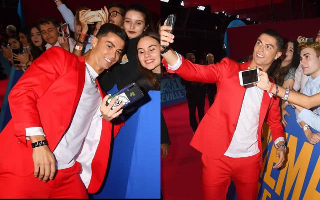 乔治娜最新出席活动红色长裙,乔治娜穿粉色裙子的时候照片