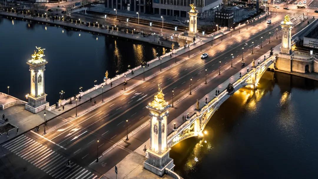 天津绝美夜拍,天津超美晚霞