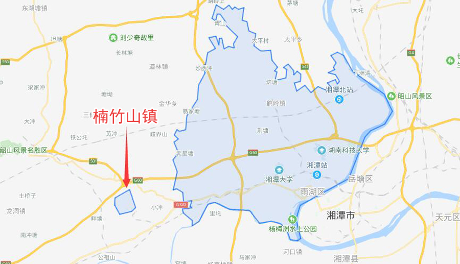 湖南湘潭雨湖区有哪些镇,湘潭市雨湖区有哪些大学