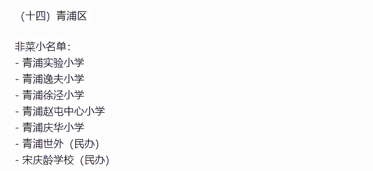 上海各区排名前十名小学,上海16区小学梯队排名榜