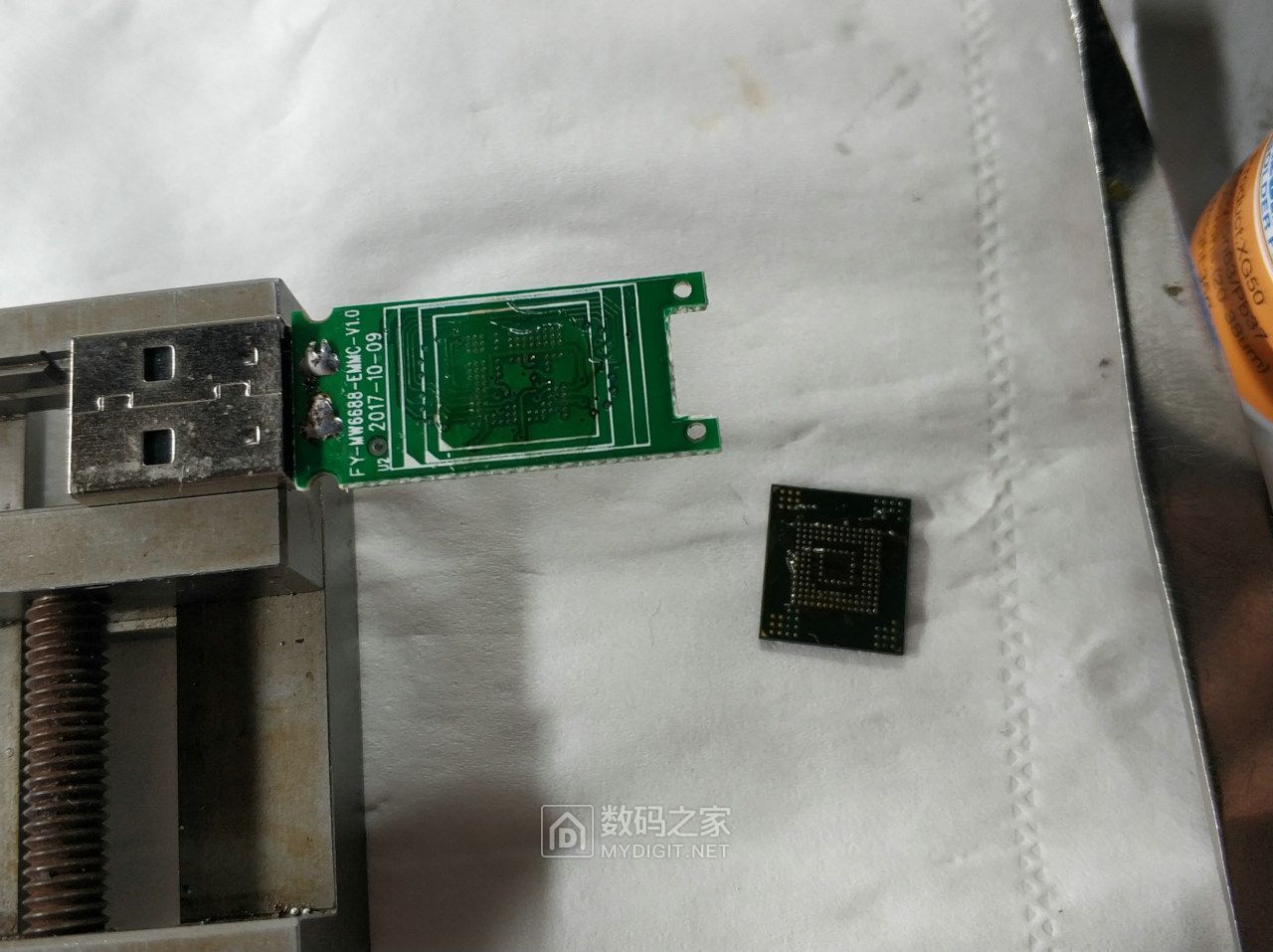 新手挑战BGA焊接，利用报废的手机EMMC字库改成U盘