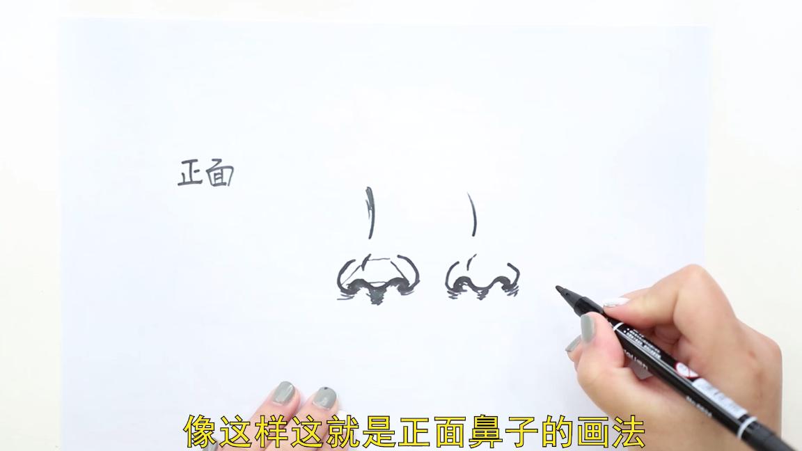 鼻子怎么画简笔画,鼻子怎么画高又挺