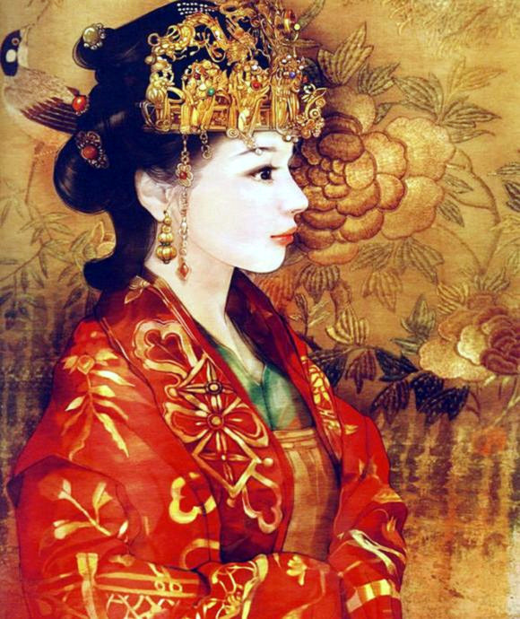 汉装潋滟---德珍彩绘古典美女画