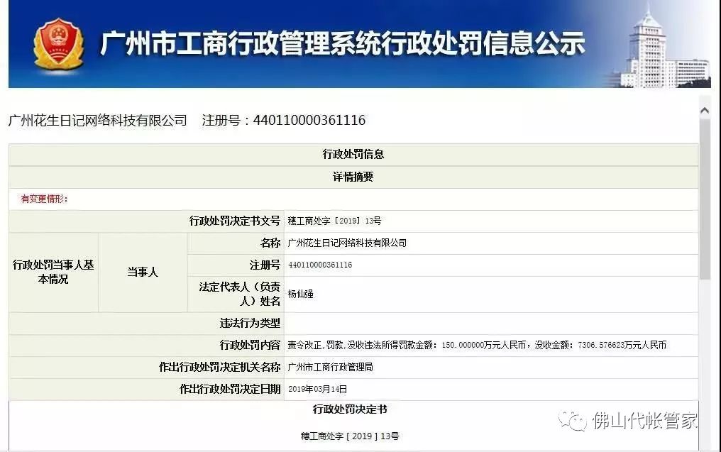 花生日记涉传销被罚千万,花生日记回应涉传销被罚7400万