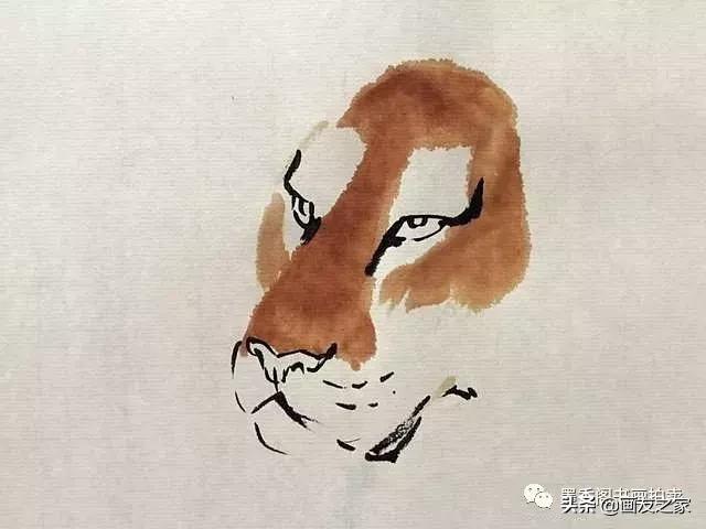 蔡育贤写意老虎的画法,写意老虎画法教学视频