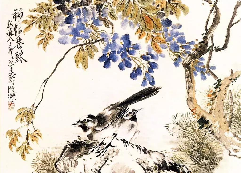 潘天寿100幅花鸟画欣赏,潘天寿花鸟画构图法