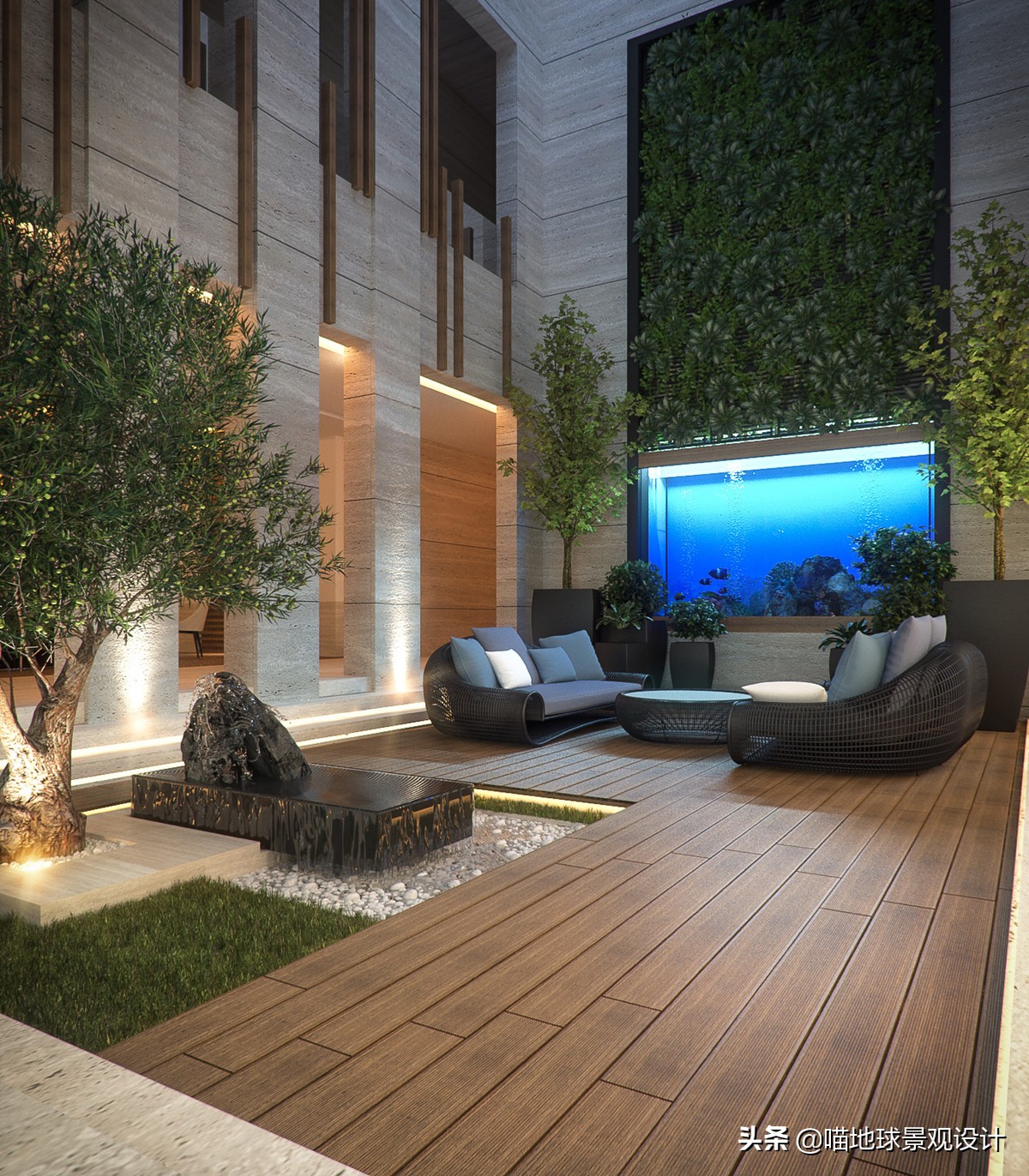 木铺装在私家庭院中的巧妙运用，是个学问