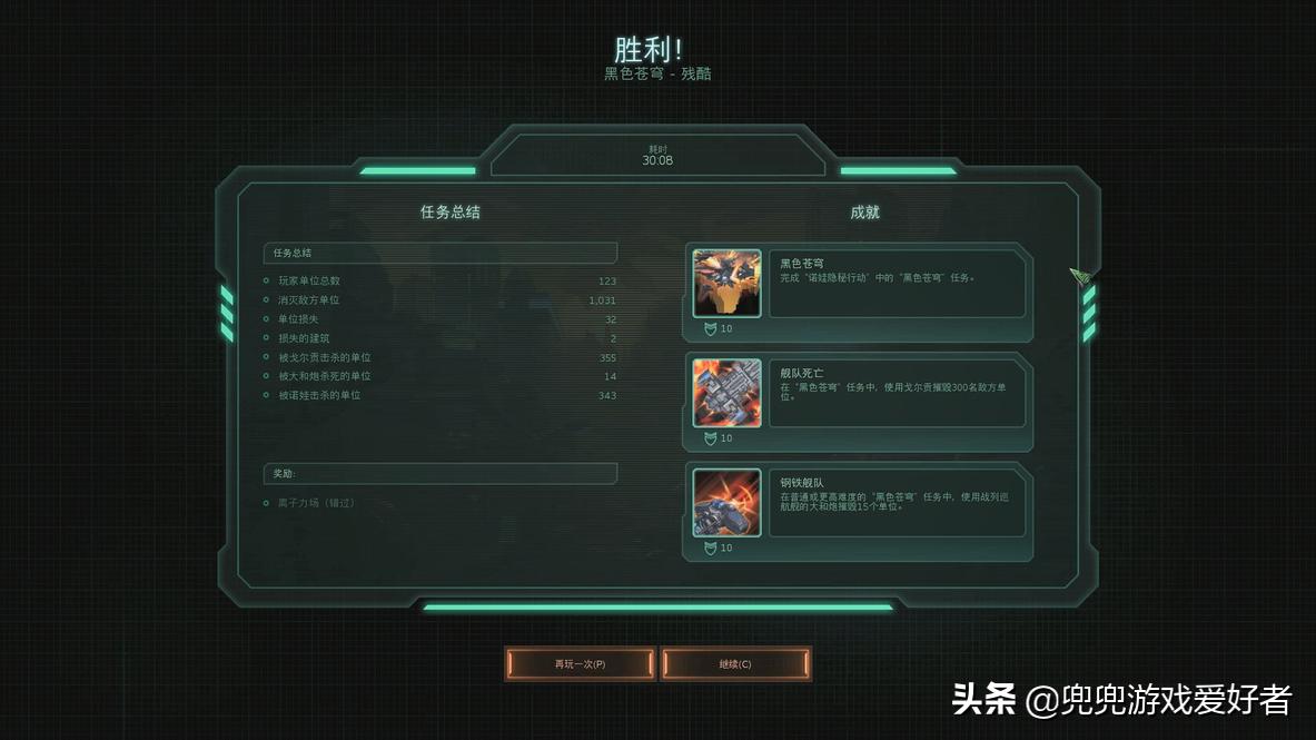 星际争霸2诺娃隐秘行动第8关黑色苍芎残酷全成就