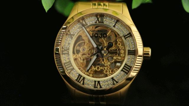 jojo限量版机械镂空手表,jojo轻奢腕表