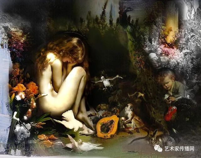 梦幻油画少女唯美图片,梦幻少女绘画图片