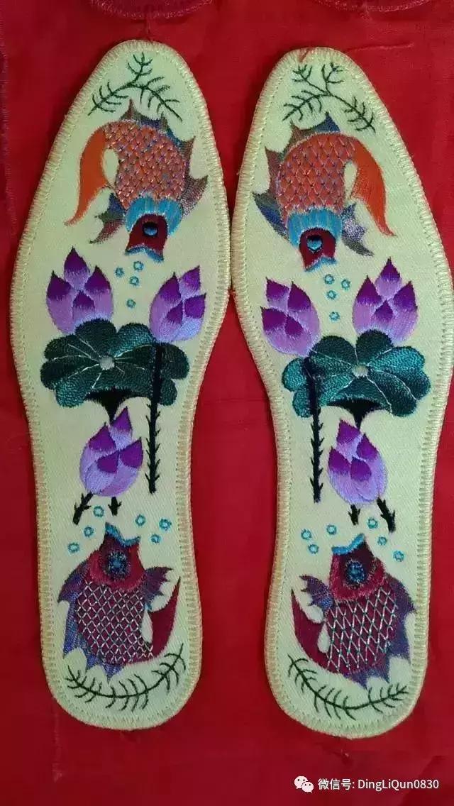 鞋垫上的刺绣艺术欣赏,鞋垫刺绣怎么刺绣熊猫嘴巴