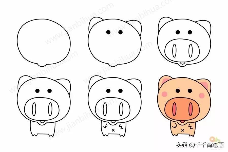 幼儿园动物的水墨画入门,儿童动物画入门简易范画