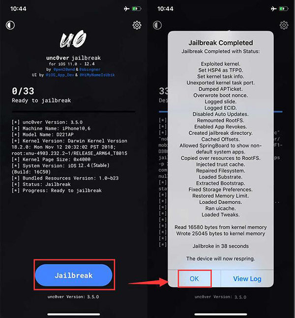 uncover支持ios12.4.4越狱吗,ios12.4.7能完美越狱吗