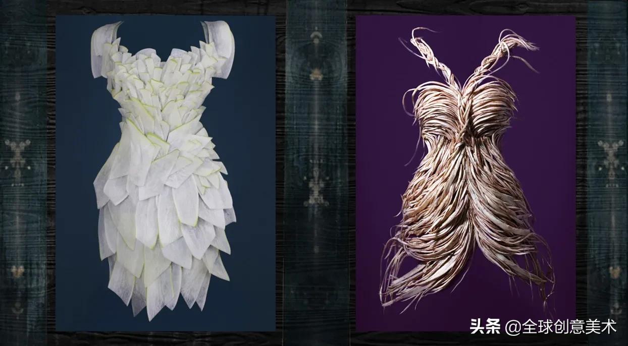 水果蔬菜礼服,瓜果蔬菜制作服装