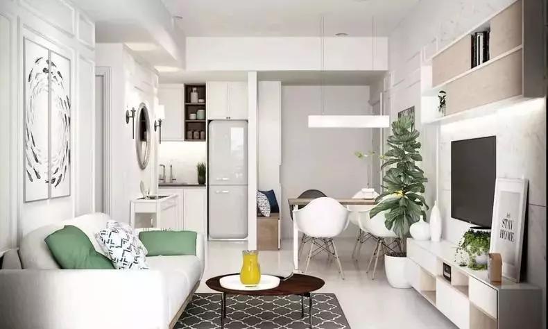 客厅餐厅二合一装修图,复古式客厅餐厅连在一起怎么设计