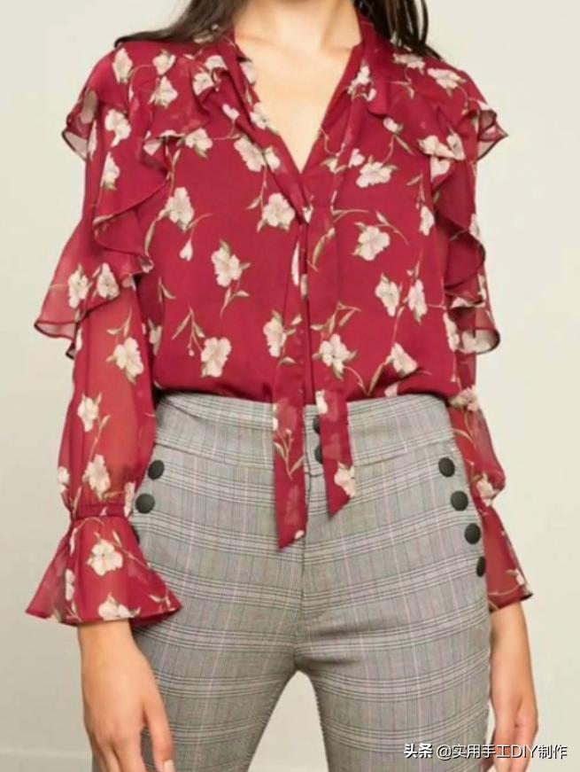 布艺花边造型手工,贝彩布艺落肩袖连衣裙裁剪教程