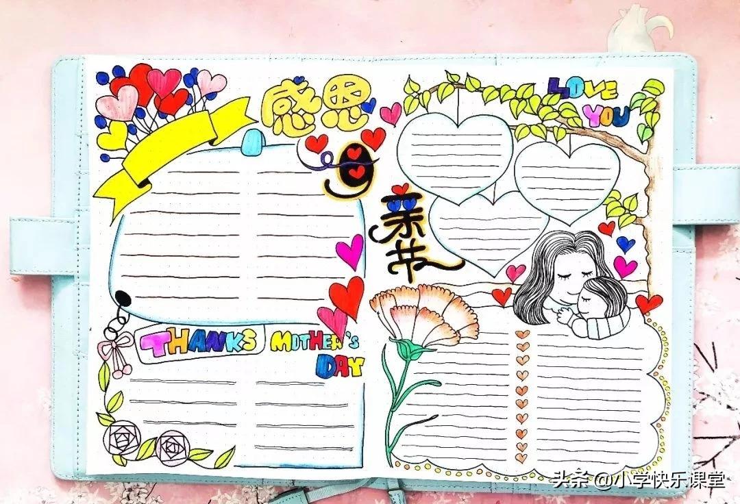 画1张母亲节感恩为主题的手抄报,感恩母亲节手抄报祝福语