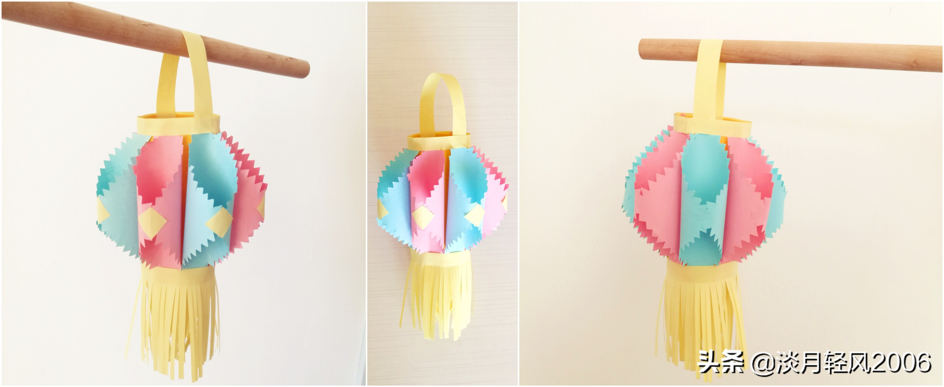 卡纸做花灯手工教程元宵节,用卡纸做元宵节花灯简单又好看