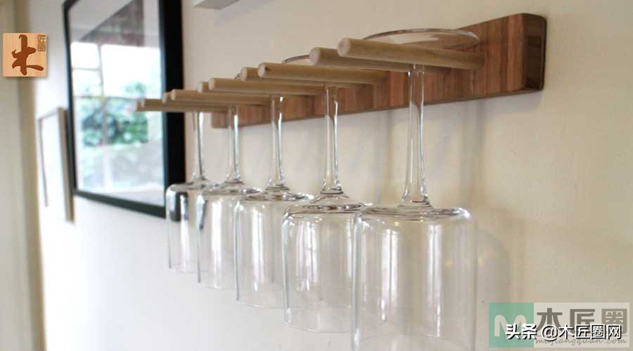 木工酒柜红酒杯倒挂,木工打的红酒杯倒挂架子详细尺寸
