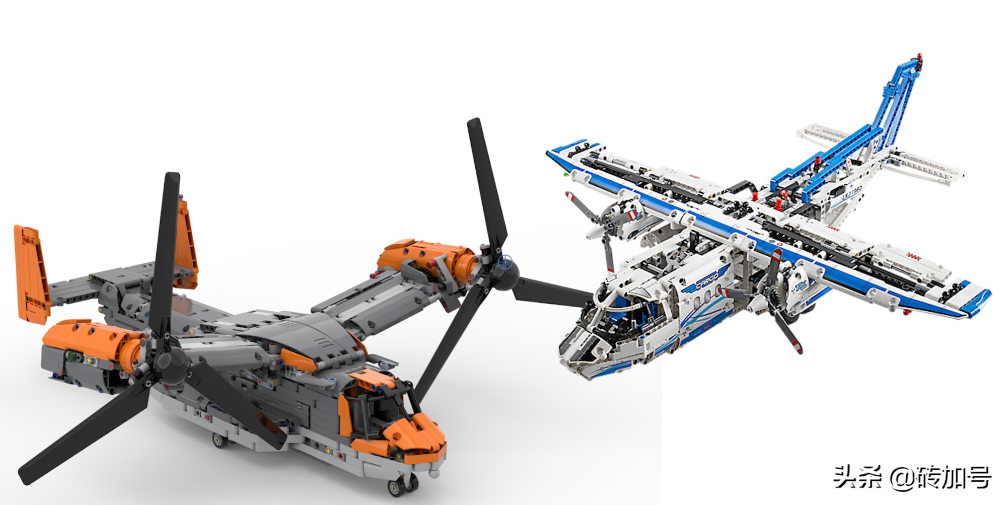 乐高双鹰61054测评,乐高42113鱼鹰运输机