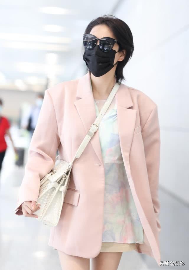 幸福触手可及张馨予西装,张馨予最新造型穿西装配连体裤