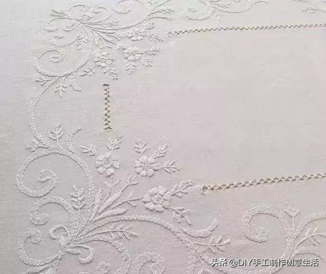 白线的刺绣,白线刺绣针法