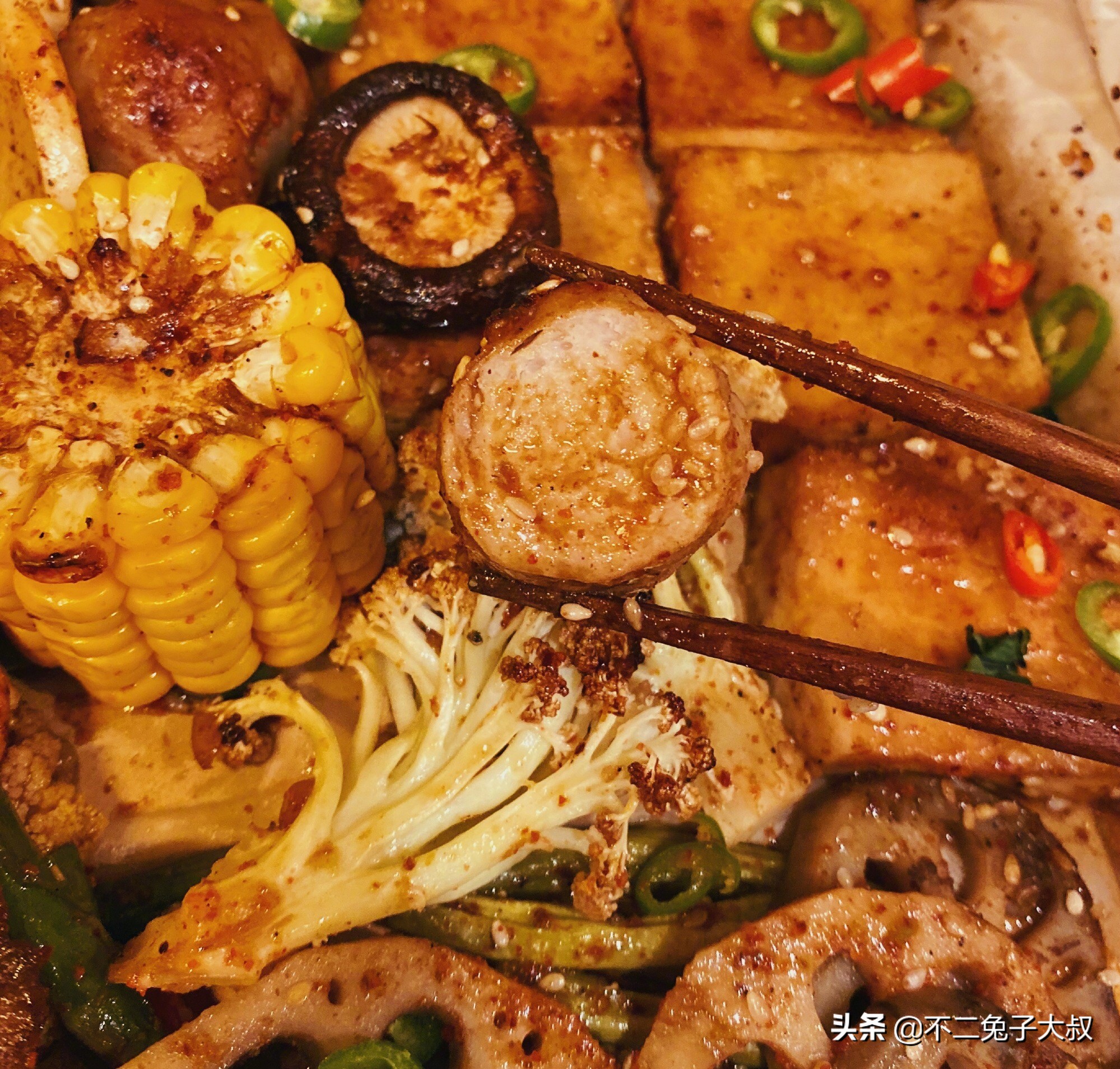 平底锅版的烧烤真的有灵魂真的香,连做几次发现了烧烤新技能