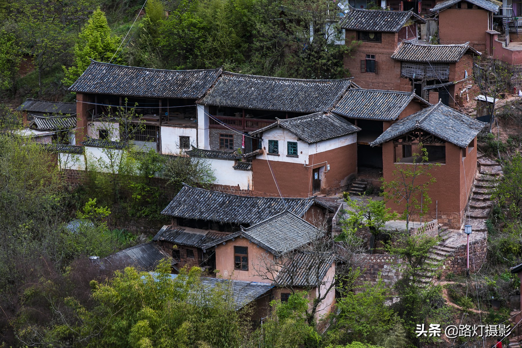 大理风水山水图片,大理云龙天然八卦图