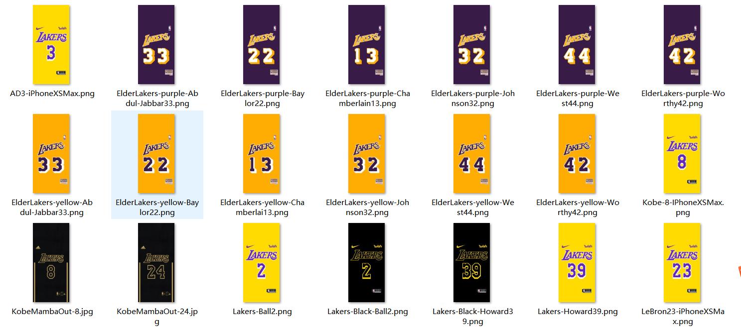 湖人退役的球衣壁纸,nba壁纸珍藏馆