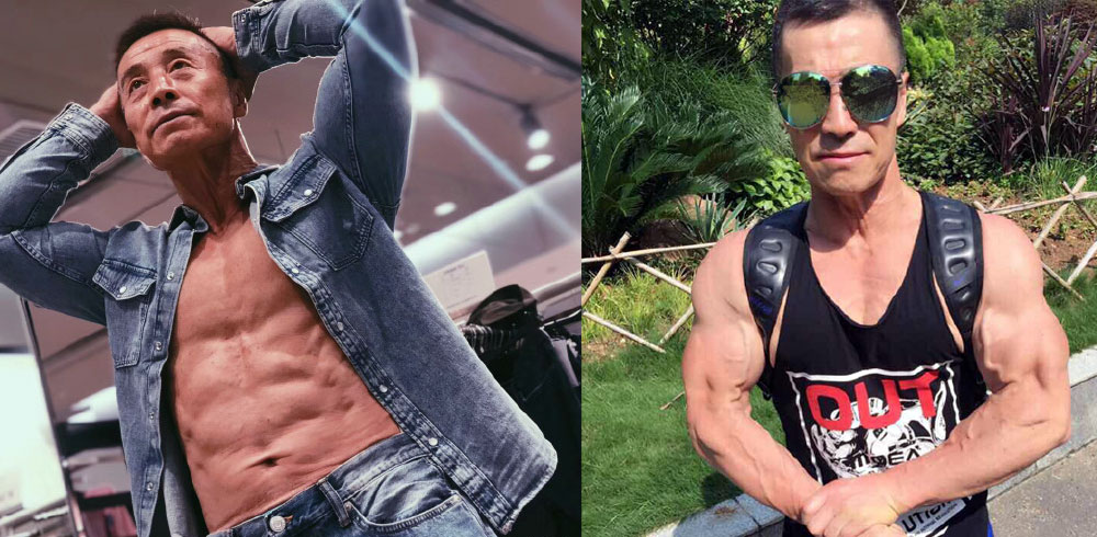 健美老人杨新民,健美常青树杨新民年轻照片