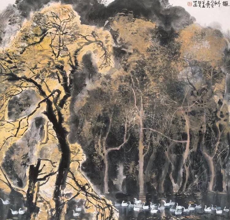 水墨画夜景欣赏,画夜景最好的中国画