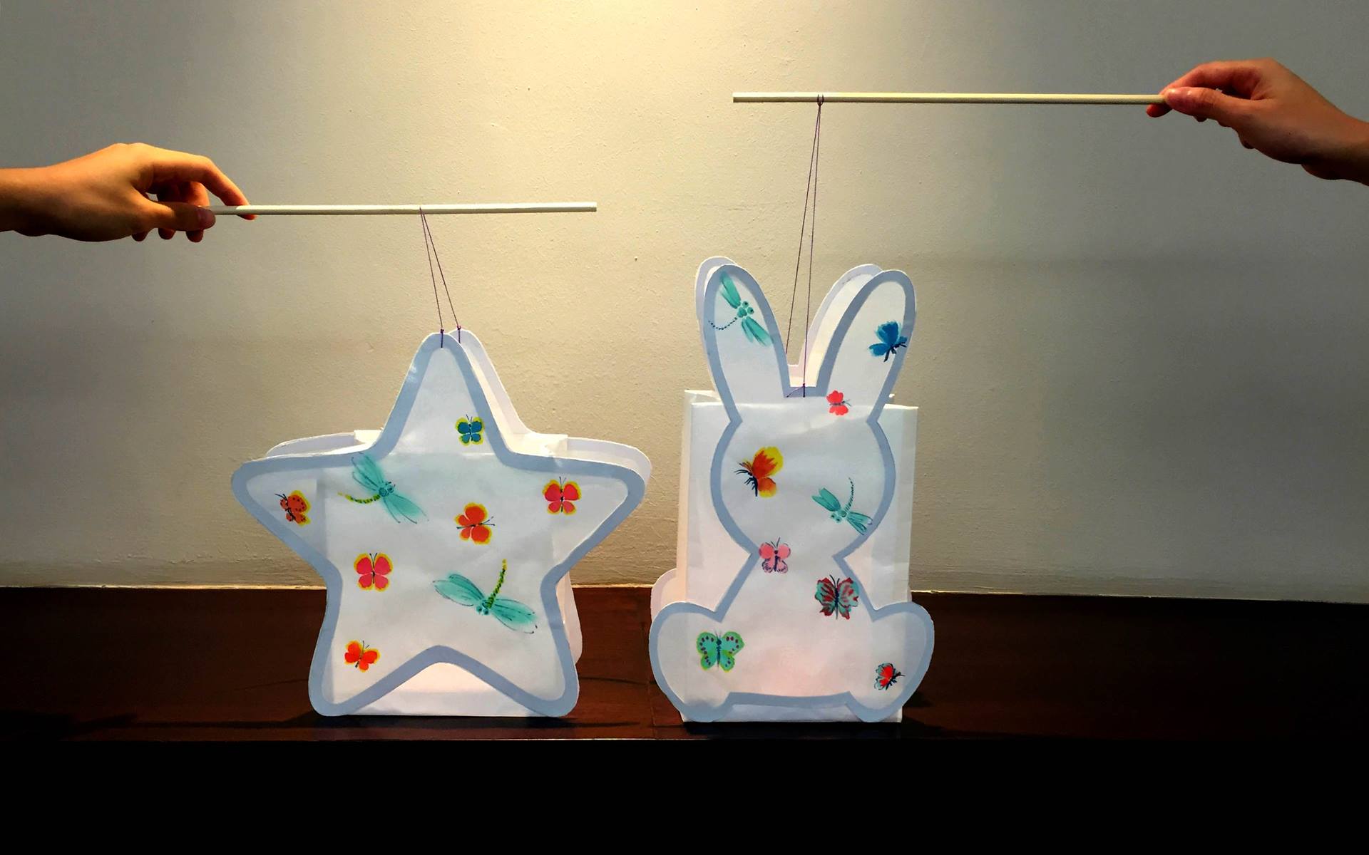 中秋灯笼手工简单又漂亮一年级,中秋儿童diy手提灯笼益智发光玩具