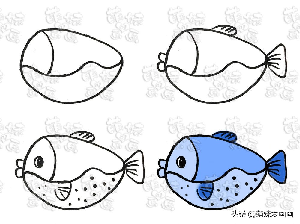 春节小朋友的简笔画怎么画好看,简笔画年年有余小孩