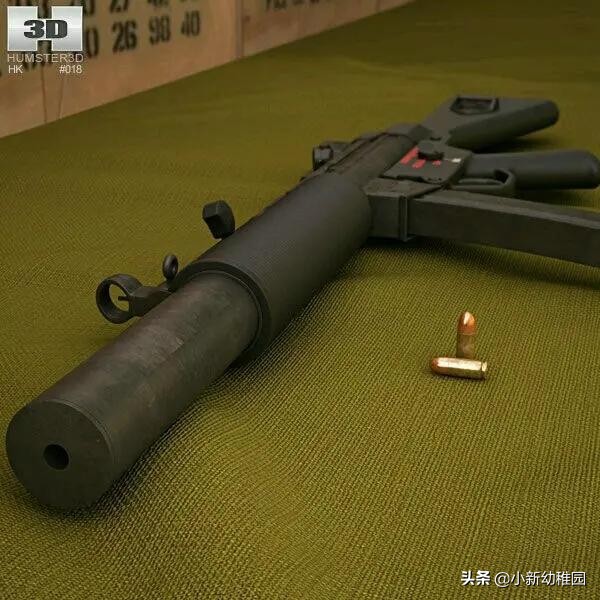 mp5冲锋枪能打死大型动物吗,反恐利器mp5弹鼓式冲锋枪