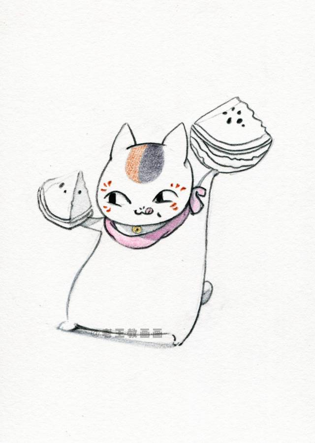 夏目友人帐猫咪老师简笔画,简笔画猫老师的画法