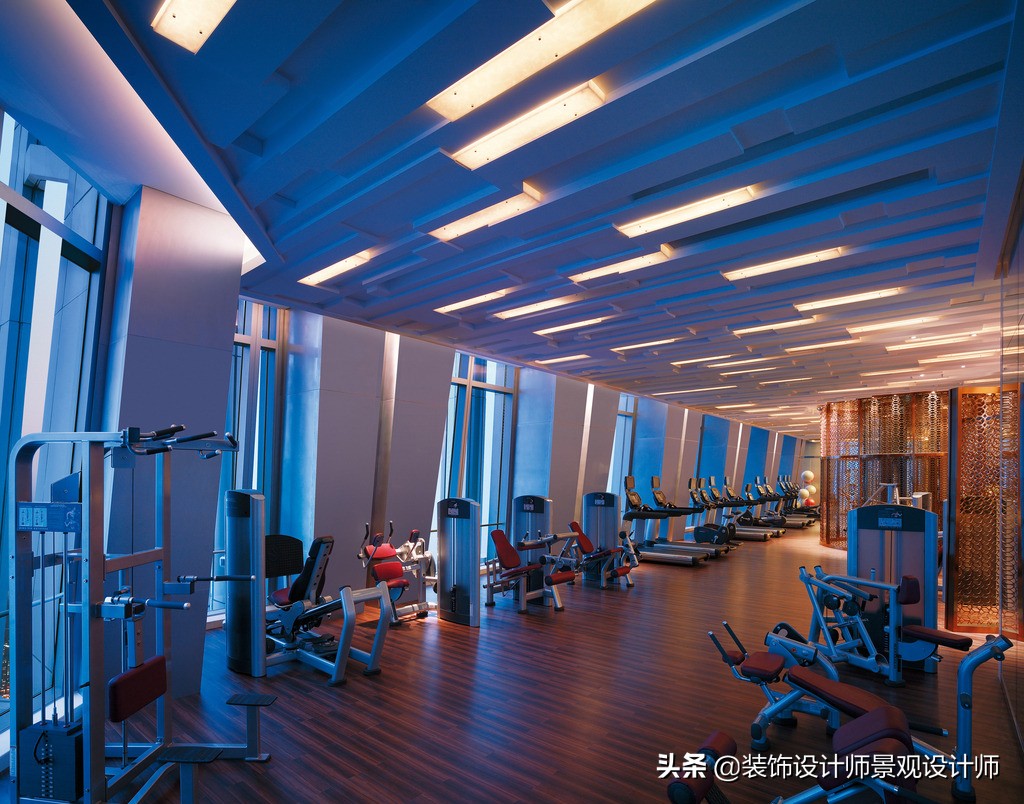 公司健身房设计效果图,书房健身房二合一设计效果图