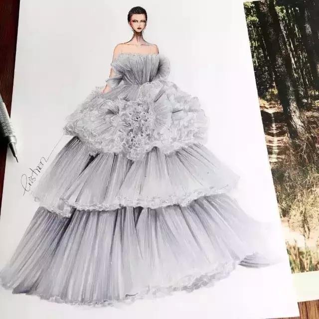 手绘时装插画,时尚插画手绘简单又漂亮