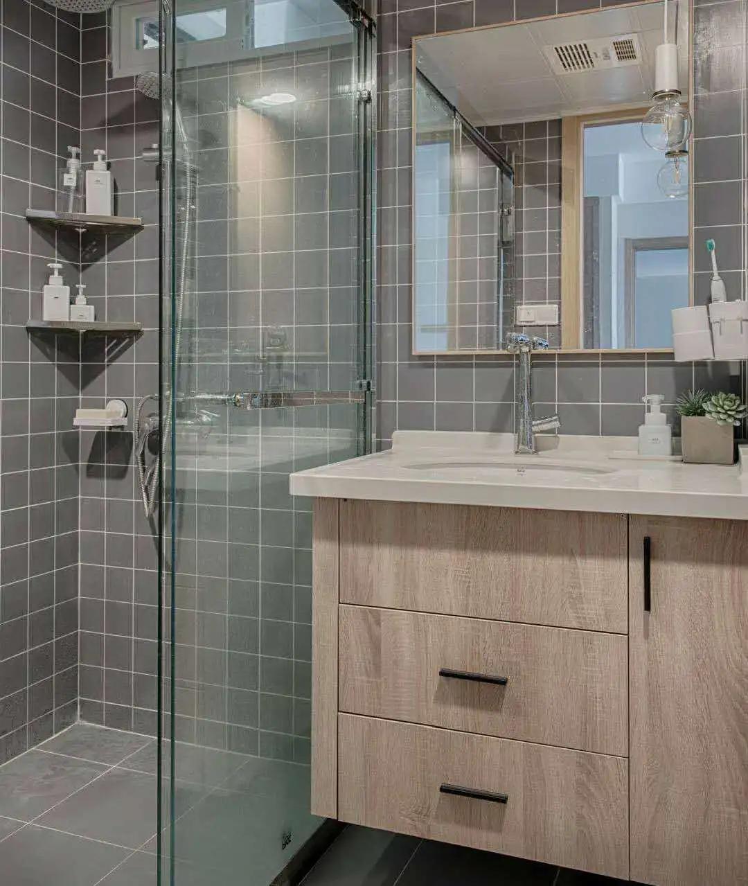 原木风茶室20平方空间装修效果图,100平方小户型原木风带茶室设计