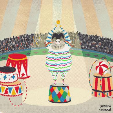 好看的动图系列,日本插画师ekuboon作品手绘