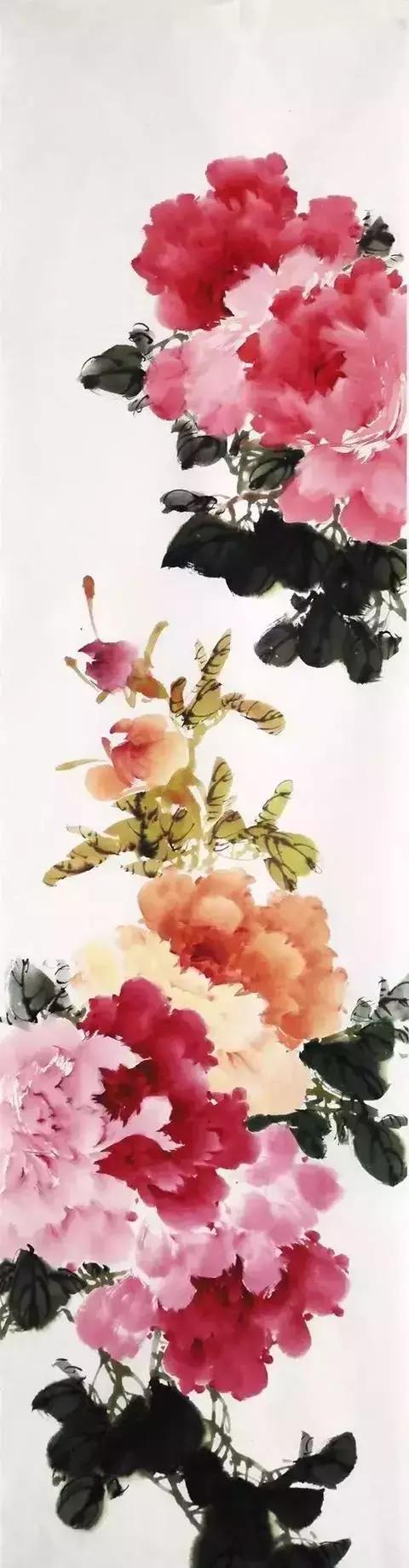 写意牡丹三种画法,王雪涛写意牡丹画法及调色技巧