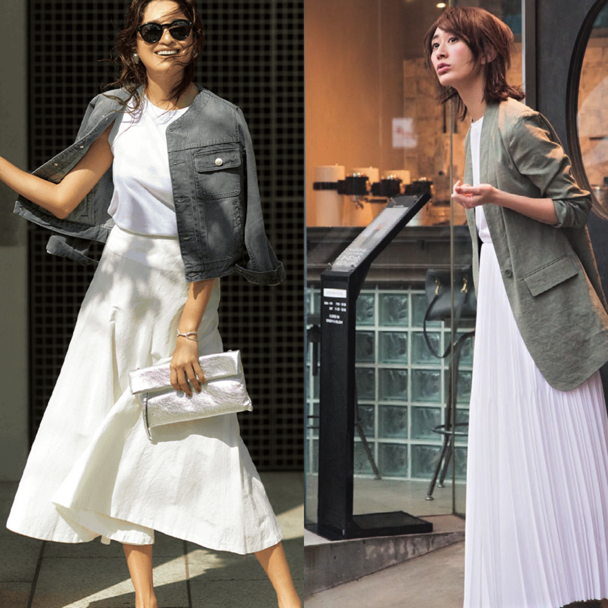 什么样的白色半身裙显瘦,今年流行的半身裙这样穿