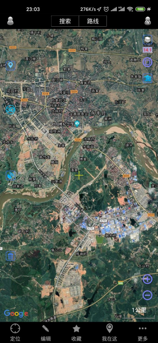 吉安市十县两区一县级市城区城建面积直观对比（同一比例尺下）