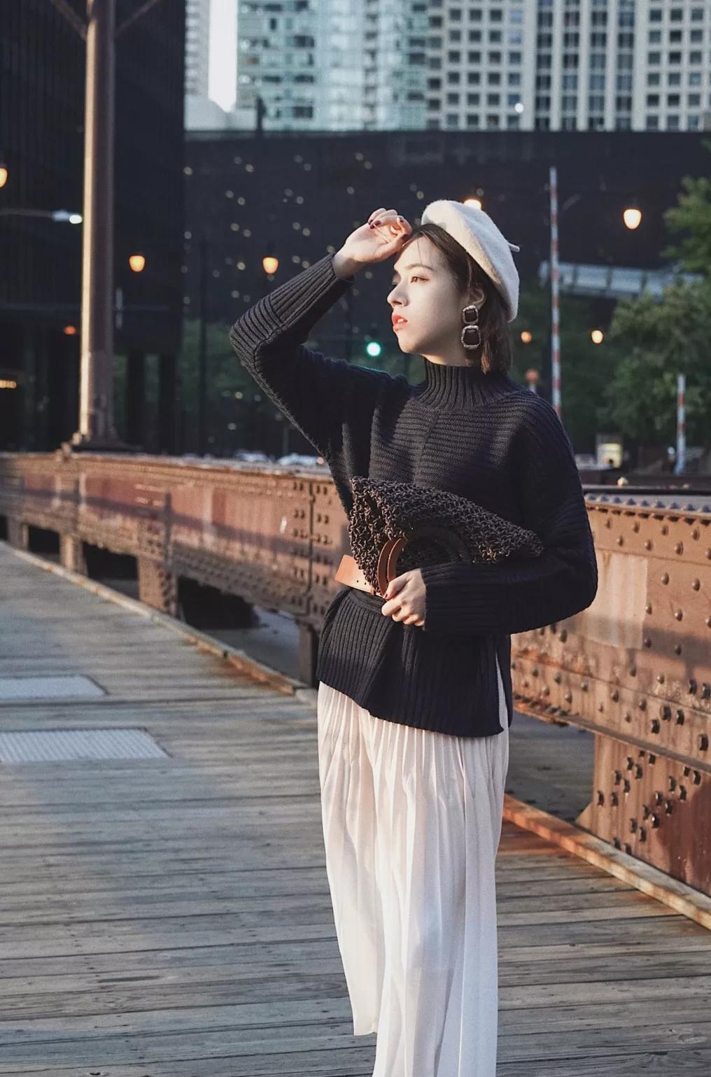 早春风衣穿搭高级感,早春穿搭颜色毛衣外套