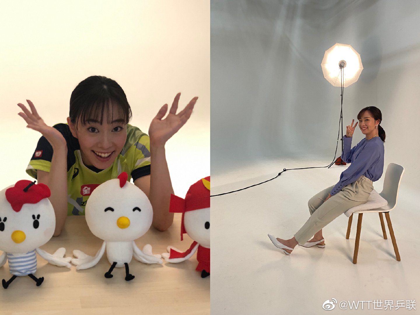 伊藤莎莎夺冠视频,伊藤美诚夺冠后打乒乓球